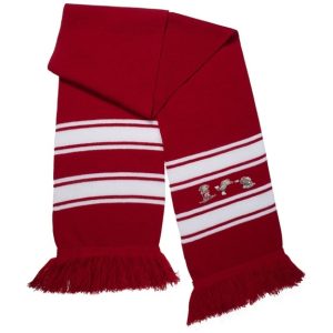 Striped Knit Scarf with Classic Fringed Edges