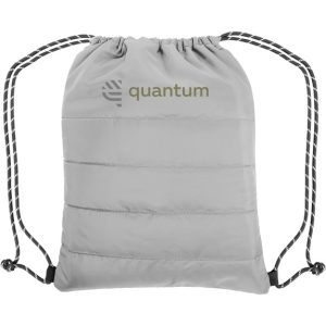 Quilted Puffer Drawstring Cinch Sack - 13.5" x 17"
