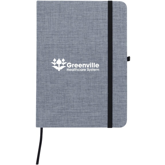 Poly-Canvas Heathered Texture Journal with Elastic Closure - 5" x 7" - Image 3
