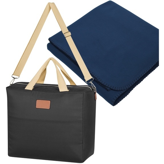 Insulated Outdoor Cooler Tote and Plush Stadium Blanket Leisure Set - Image 7