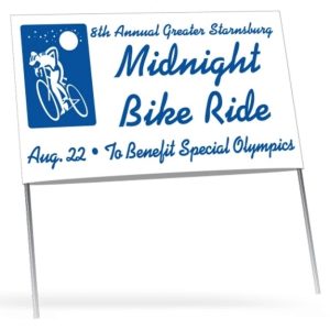 Weather-Resistant Double-Sided Envelope Style Yard Sign with High-Tensile Steel Frame - 26" x 16"
